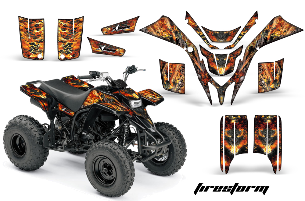 Yamaha Blaster Graphics Kit Firestorm Black